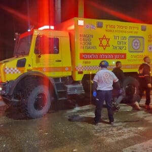 זירת פגיעת טיל בצפון הארץ לפנות בוקר יום ו׳, 13/3/26 (צילום: מד״א)