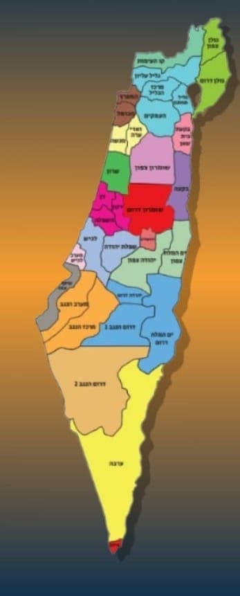 מפת פוליגונים (פיקוד העורף)