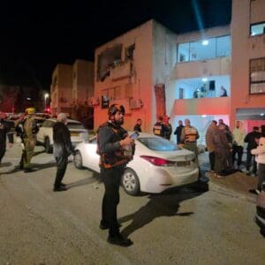 זירת נפילת שברי טיל באזור נשר 24/3/26 (צילום: איחוד הצלה)