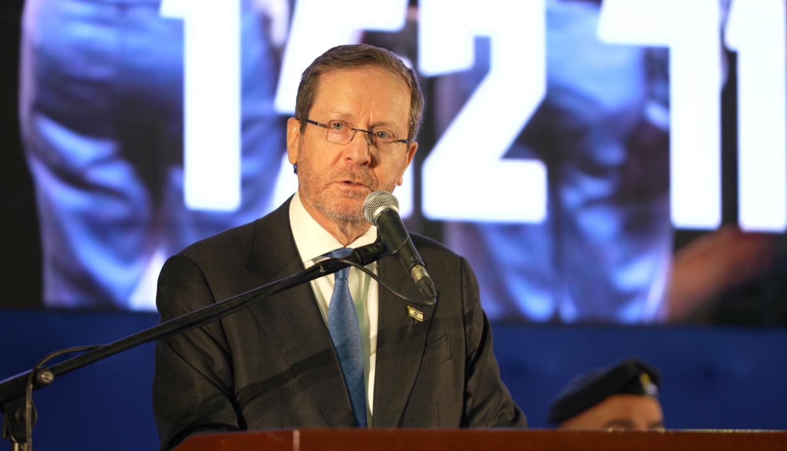 נשיא המדינה, יצחק הרצוג, בטקס סיום קורס חובלים (צילום: איתי בית און/לע״מ)