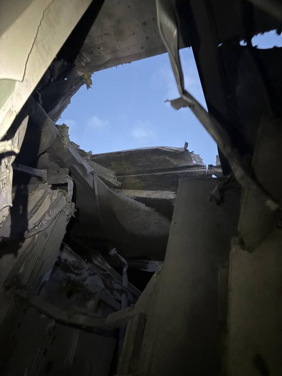 ביתה של מרינה לאחר פגיעת הכטב"ם (צילום: אלבום פרטי)