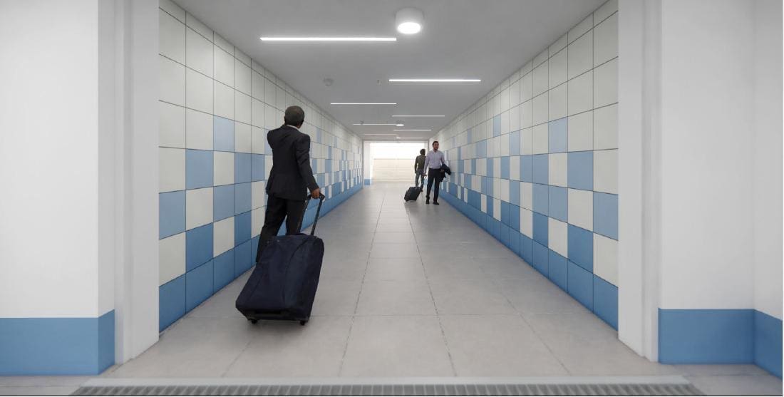 שדרוג תחנת רכבת מרכז השמונה (צילום הדמיות: יעקבי אדריכלים בע״מ)