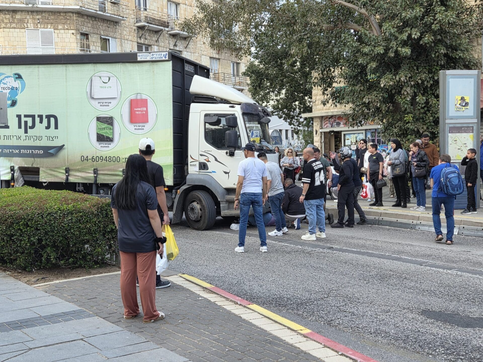 הולכת רגל נדרסה בחיפה (צילום: אדיר יזיראף)