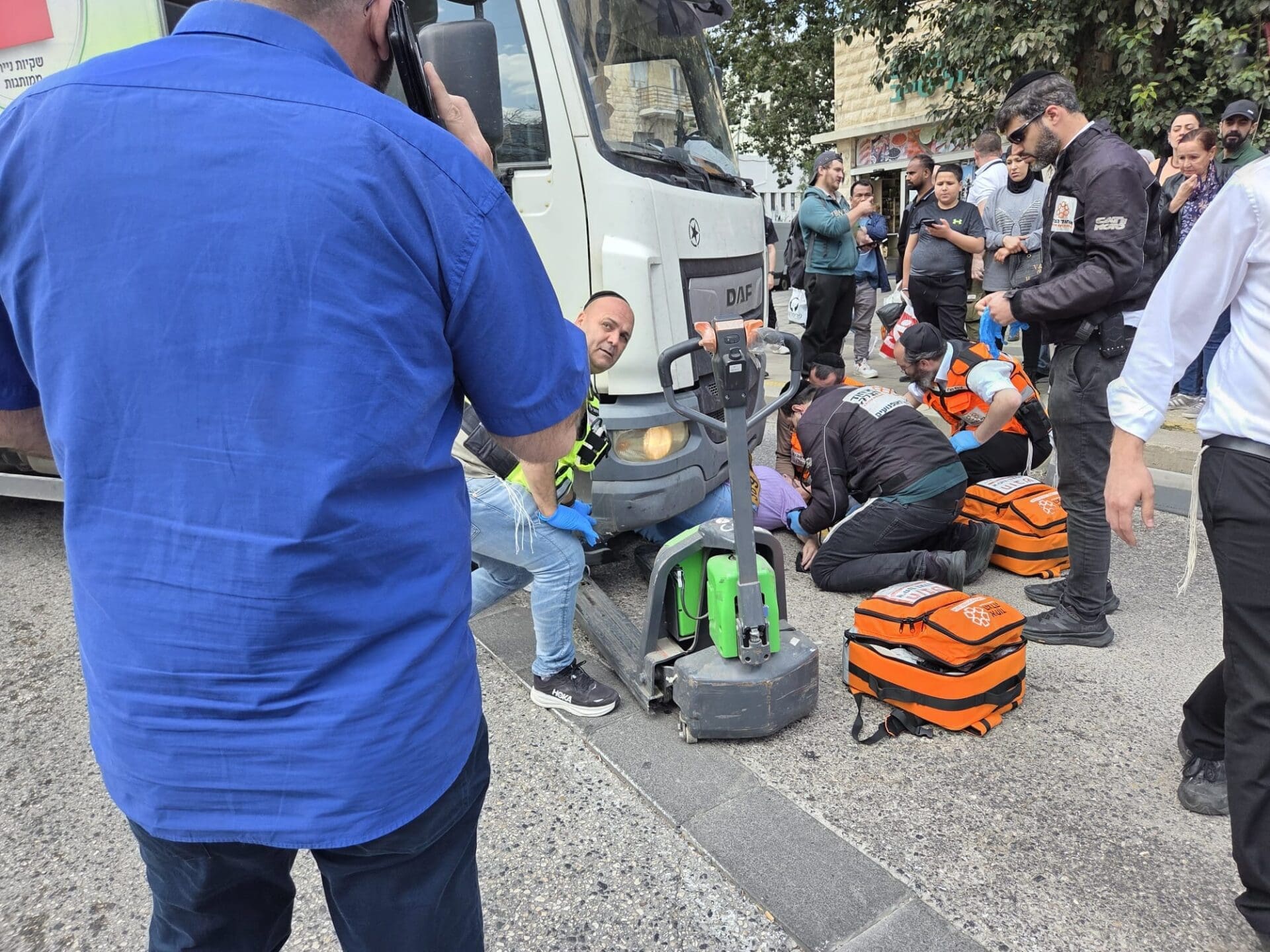 הולכת רגל נדרסה בחיפה (צילום: אדיר יזיראף)