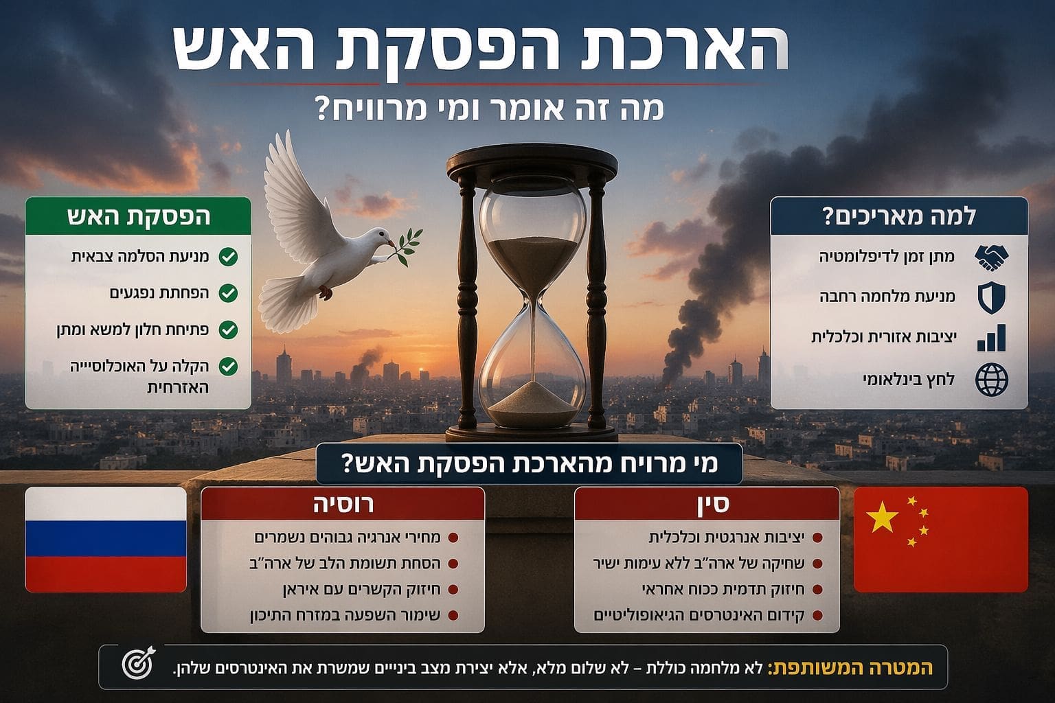 הארכת הפסקת האש (צילום: יעקב רוב - AI)