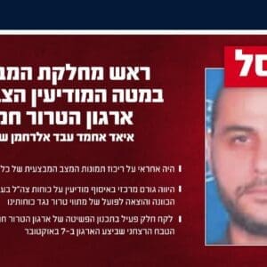 צה״ל ושב״כ חיסלו את ראש מחלקת המבצעים במודיעין הצבאי של חמאס 29/4/26 (צילום: דובר צה״ל)