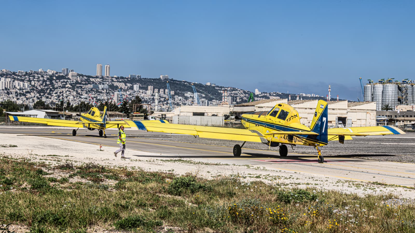 טייסת ״אלעד״ קיימה תרגיל מבצעי בנמל התעופה חיפה 29/4/26 (צילום: אנתוני הרשקו)