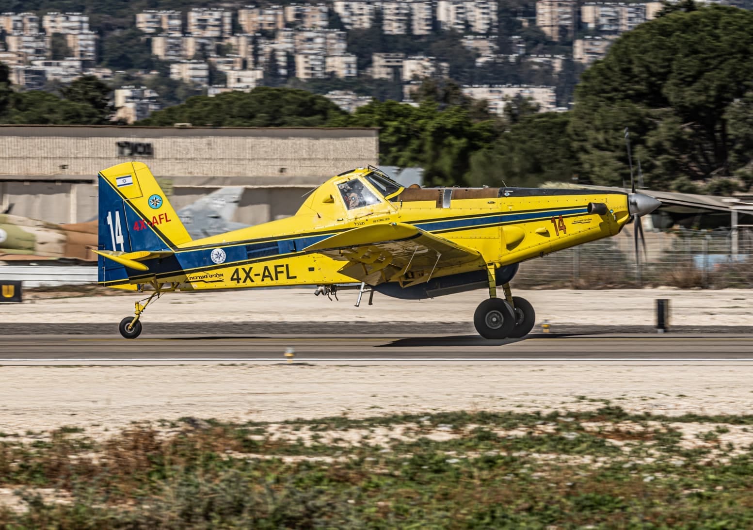 טייסת ״אלעד״ קיימה תרגיל מבצעי בנמל התעופה חיפה 29/4/26 (צילום: אנתוני הרשקו)