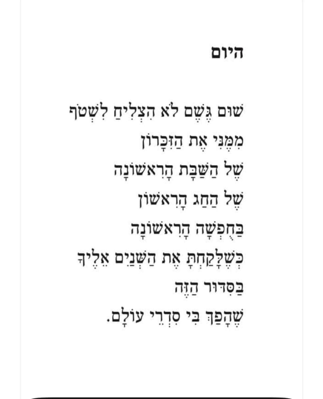 "היום" (צילום: ליזט ממן פוגל)