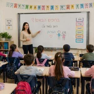 תלמידים בכיתה (AI)