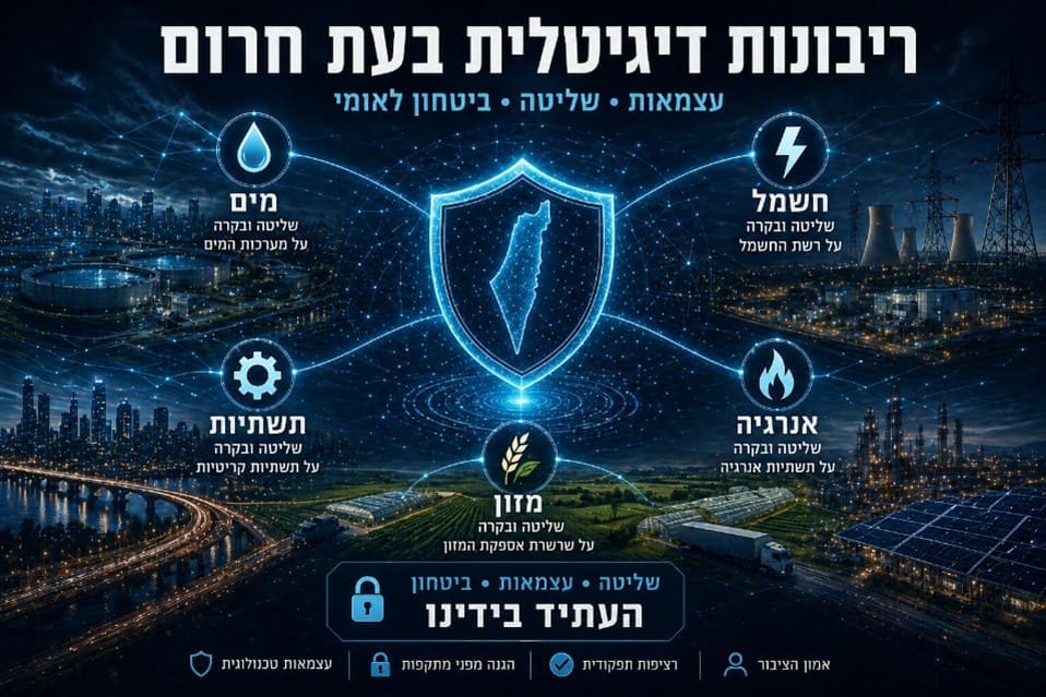 ריבונות דיגיטלית בעת חרום (צילום: יעקב רוב AI)