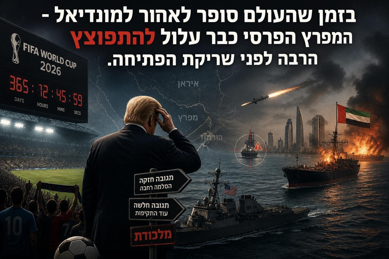 המתיחות במפרץ מאיימת להקדים את המונדיאל (יעקב רוב - AI)