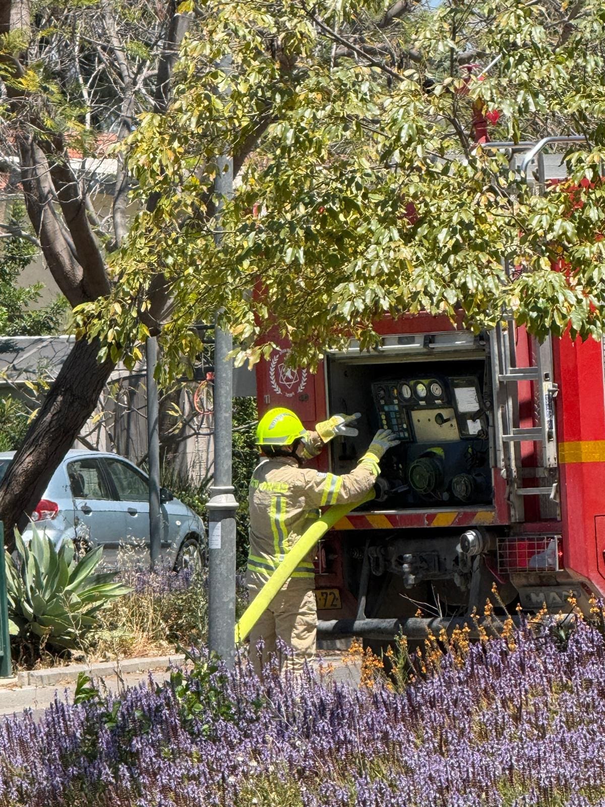 תרגילי כבאות רחבי היקף באזור חיפה והכרמל לקראת עונת השריפות - דוברות כבאות והצלה לישראל | מחוז חוף 7/5/26 (צילום: כבאות והצלה לישראל)