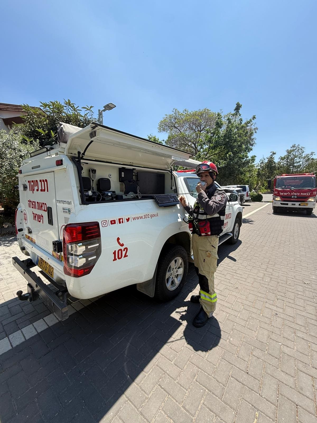 תרגילי כבאות רחבי היקף באזור חיפה והכרמל לקראת עונת השריפות - דוברות כבאות והצלה לישראל | מחוז חוף 7/5/26 (צילום: כבאות והצלה לישראל)