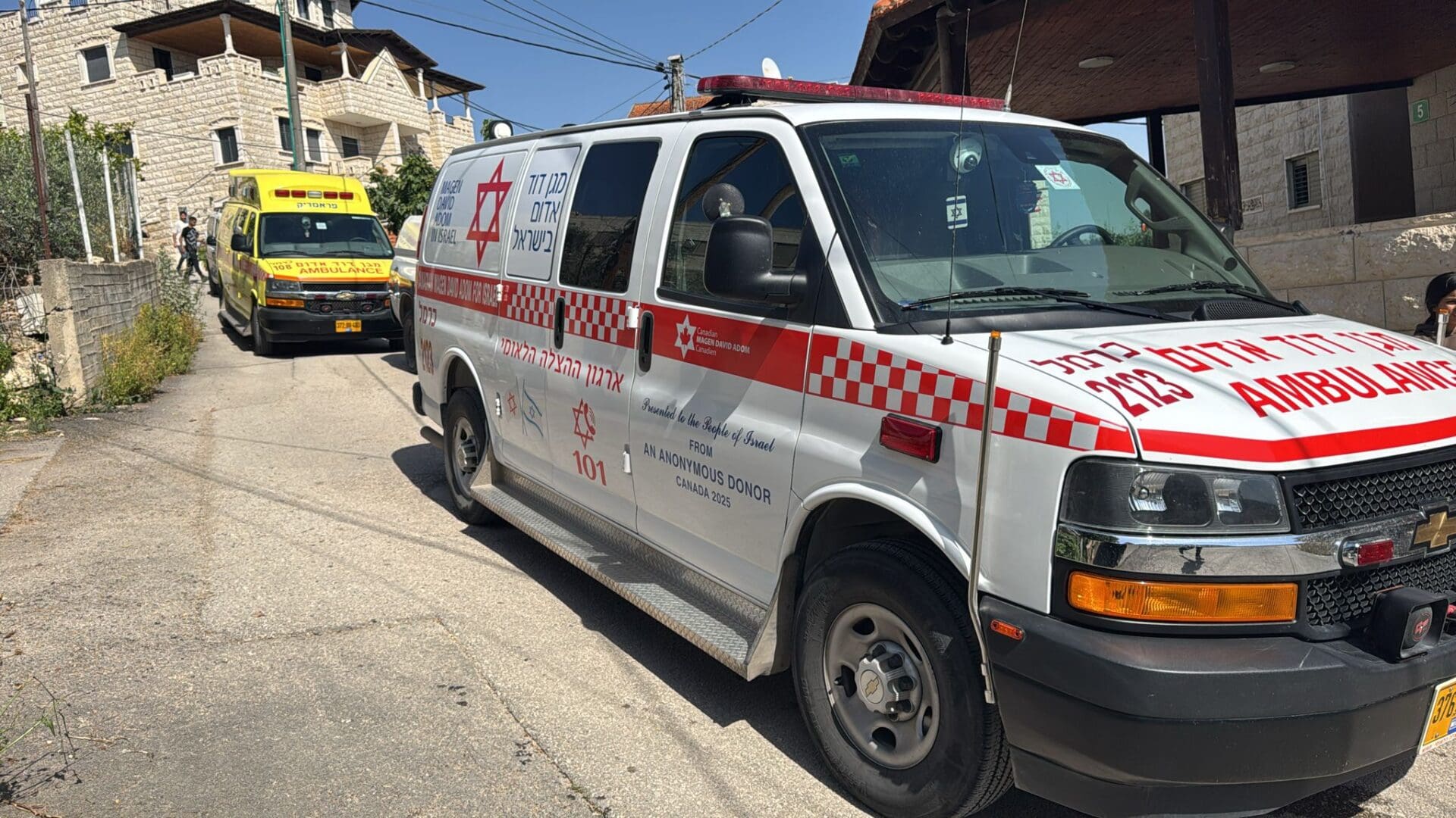 פעוט כבן שנתיים טבע בבריכה בביר אל מכסור ופונה במצב קשה לרמב״ם 8/5/26 (צילום: מד״א)