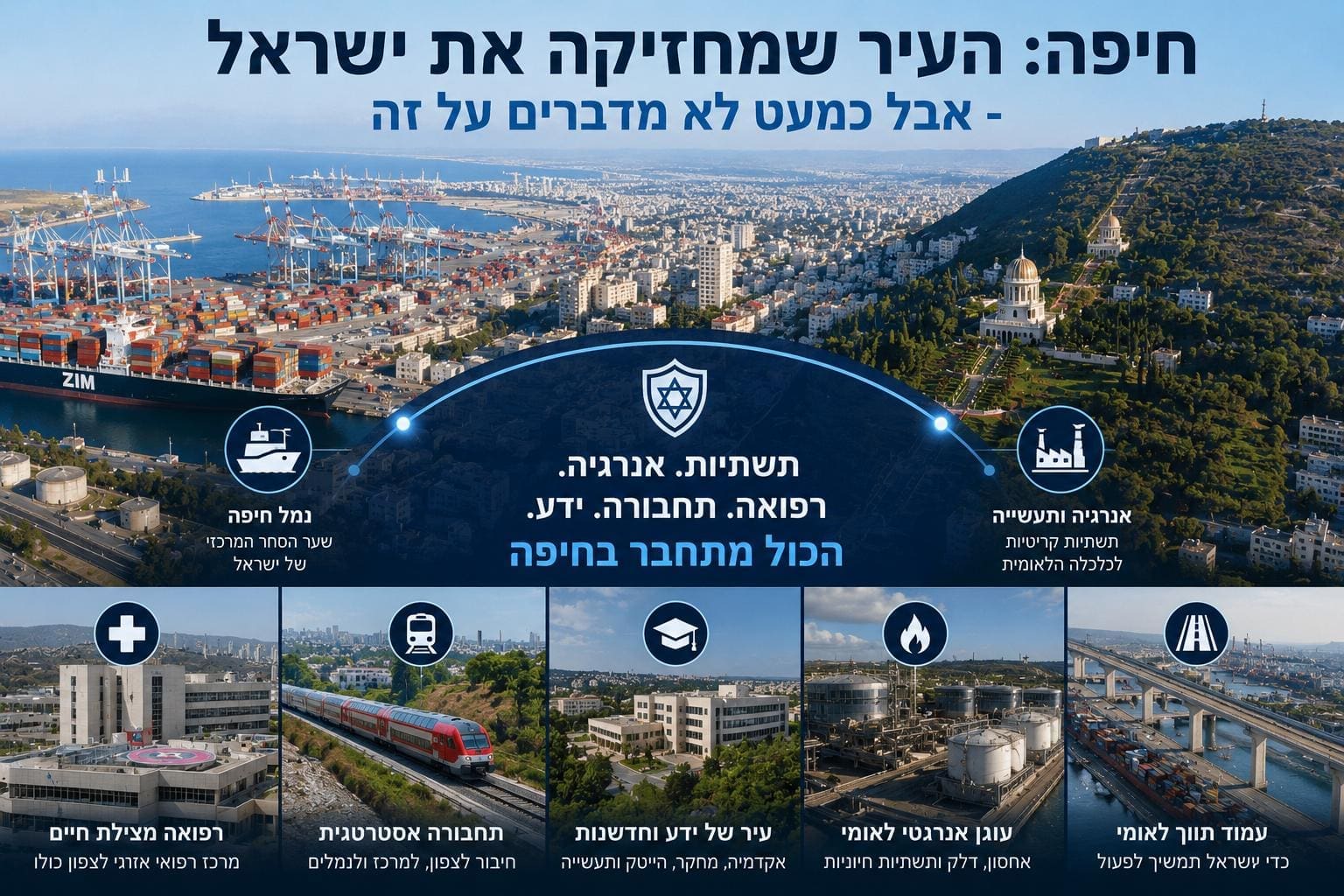 חיפה: העיר שמחזיקה את ישראל (יעקב רוב AI)
