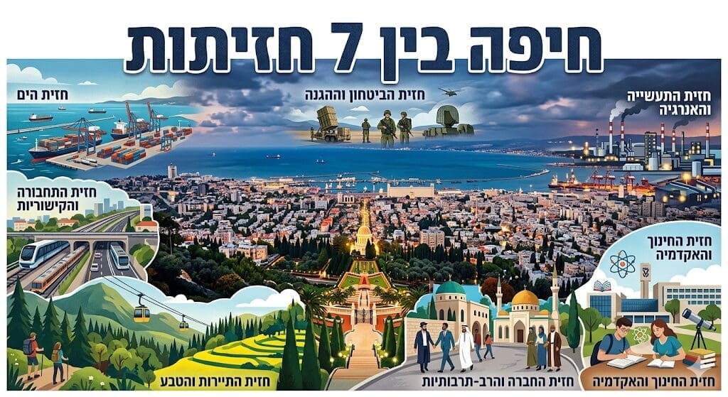 חיפה בין 7 חזיתות (צילום: יעקב רוב AI)