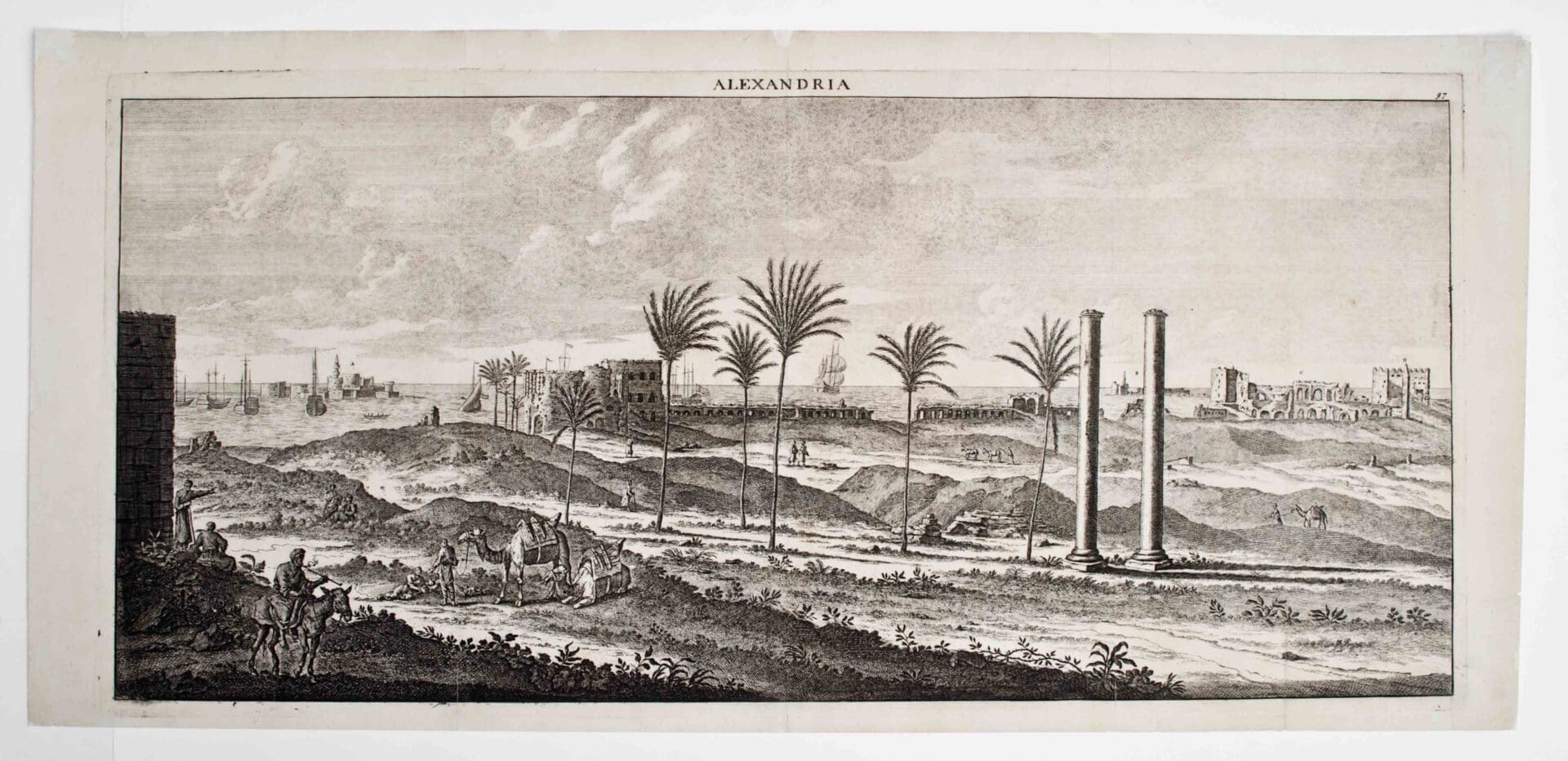 ויליאם הנרי ברטלט (נ. אנגליה) הליכה לחיפה, מפרץ עכו, 1838 (צילום: מוזיאוני חיפה)