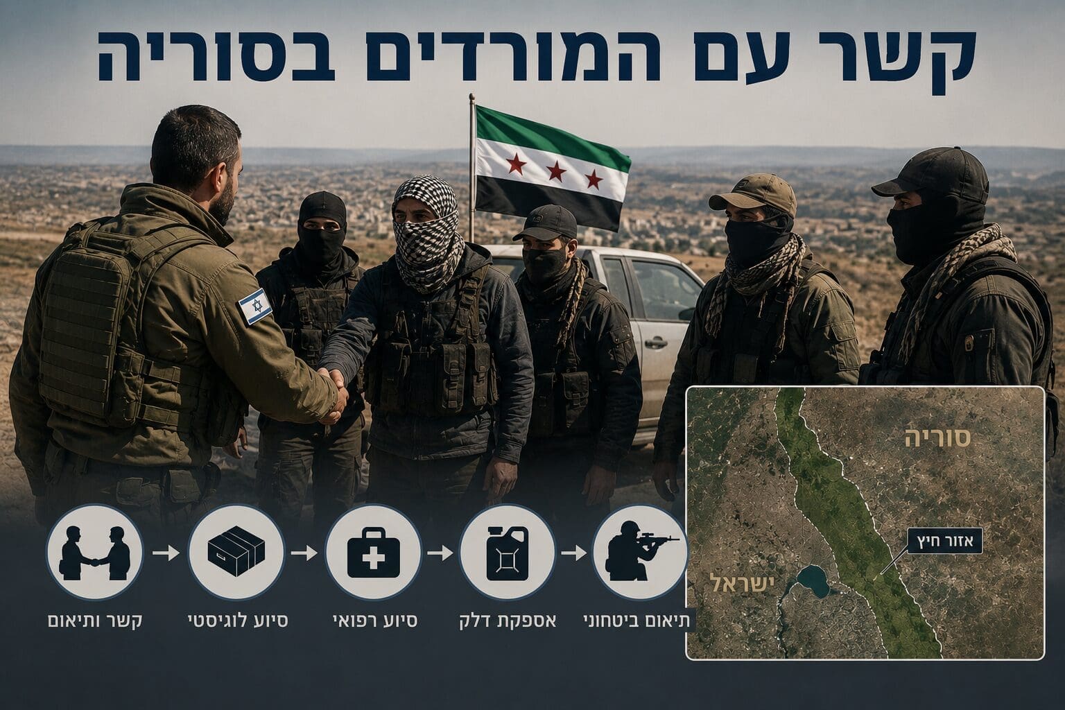 שיתוף פעולה עם המורדים מסוריה(צילום : יעקב רוב Chat GPT)