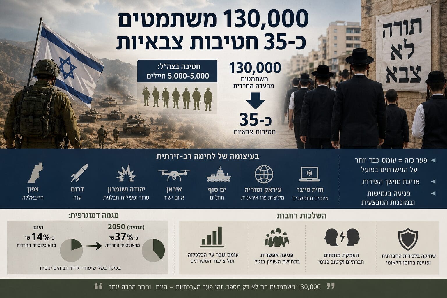 130000 חרדים משתמטים ( צילום: יעקב רוב Chat GPT)