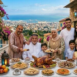 עיד אל אדחא – חג הקורבן – בין תפילה לשפע משפחתי (צילום: נוצר בתוכנת A.I ע"י רחלי אורבך)