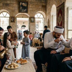 עיד אל אדחא – בעדה הדרוזית החג עוסק ברעיון מסירות הנפש, באחדות האל ובציפייה רוחנית (צילום: נוצר בתוכנת A.I ע"י רחלי אורבך)