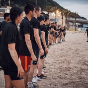 נשים, חיילות, לוחמות, חיילת, גיבוש, מועמדים, חיל הים, חוף, בת גלים, חיפה, חול, ים, מים, שחייה, ריצה, עמידה, ספורט, גלים, שמיים, יום, אנשים, אימון, ספורטאים, מדריכי