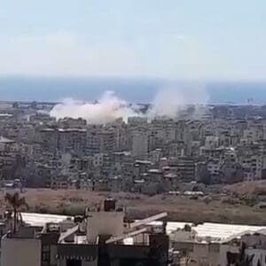 צה״ל תקף מפקדות חיזבאללה בביירות – בחיפה מעלים כוננות – תקיפה ברובע דאחייה בביירות – א׳, 7 ביוני 2026 7/6/26 (צילום: רשתות חברתיות בלבנון)