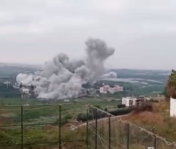 צה״ל ממשיך בתקיפות בדרום לבנון - בוקר יום ג׳, 9/6/26 - העיירה אל-עבסיה (צילום: רשתות חבריות בלבנון)