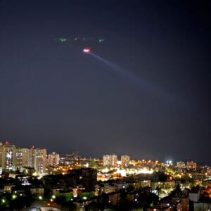 מסוק משטרתי סורק את שכונות חיפה במבצע אכיפה מוגבר 9/6/26 (צילום: ירון כרמי)