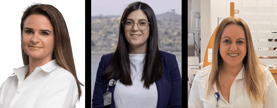 הילה גבאי, נסיבה חסין ובת שבע אוזן (צילום:כללית)