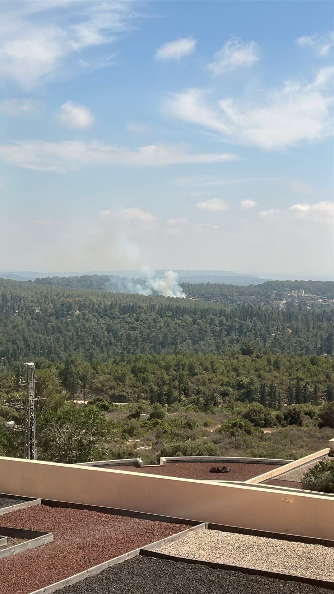 שריפת חורש מתפשטת בעין חוד – צוותי כיבוי פועלים במקום - דוברות כבאות והצלה לישראל | מחוז חוף 11/6/26 (צילום: כבאות והצלה לישראל)