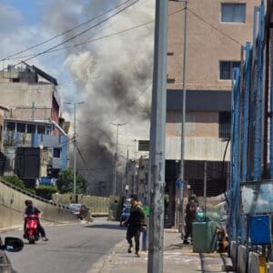 צה״ל תקף מפקדה של חיזבאללה בדאחייה שבביירות 14/6/26 (צילום: רשתות חברתיות בלבנון)