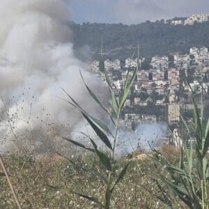 שריפה גדולה בצ׳ק פוסט: ניטור מוגבר של איכות האוויר באזור 16/6/26 (צילום: איגוד ערים מפרץ חיפה להגנת הסביבה)
