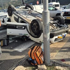 תאונת דרכים בצומת יגור – פצוע אחד ועומסי תנועה תאונת דרכים בצומת יגור – פצוע אחד ועומסי תנועה 21/6/26 (צילום: איחוד הצלה)