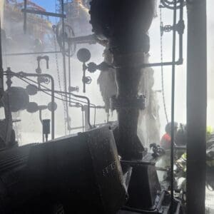 דליפת סולר ושריפה במתחם בז״ן – האירוע נשלט במהירות 23/6/26 (צילום: כבאות והצלה לישראל)