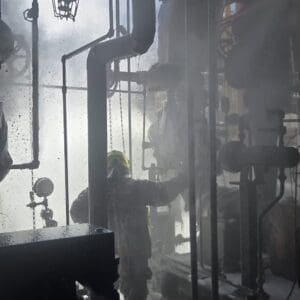 דליפת סולר ושריפה במתחם בז״ן – האירוע נשלט במהירות 23/6/26 (צילום: כבאות והצלה לישראל)