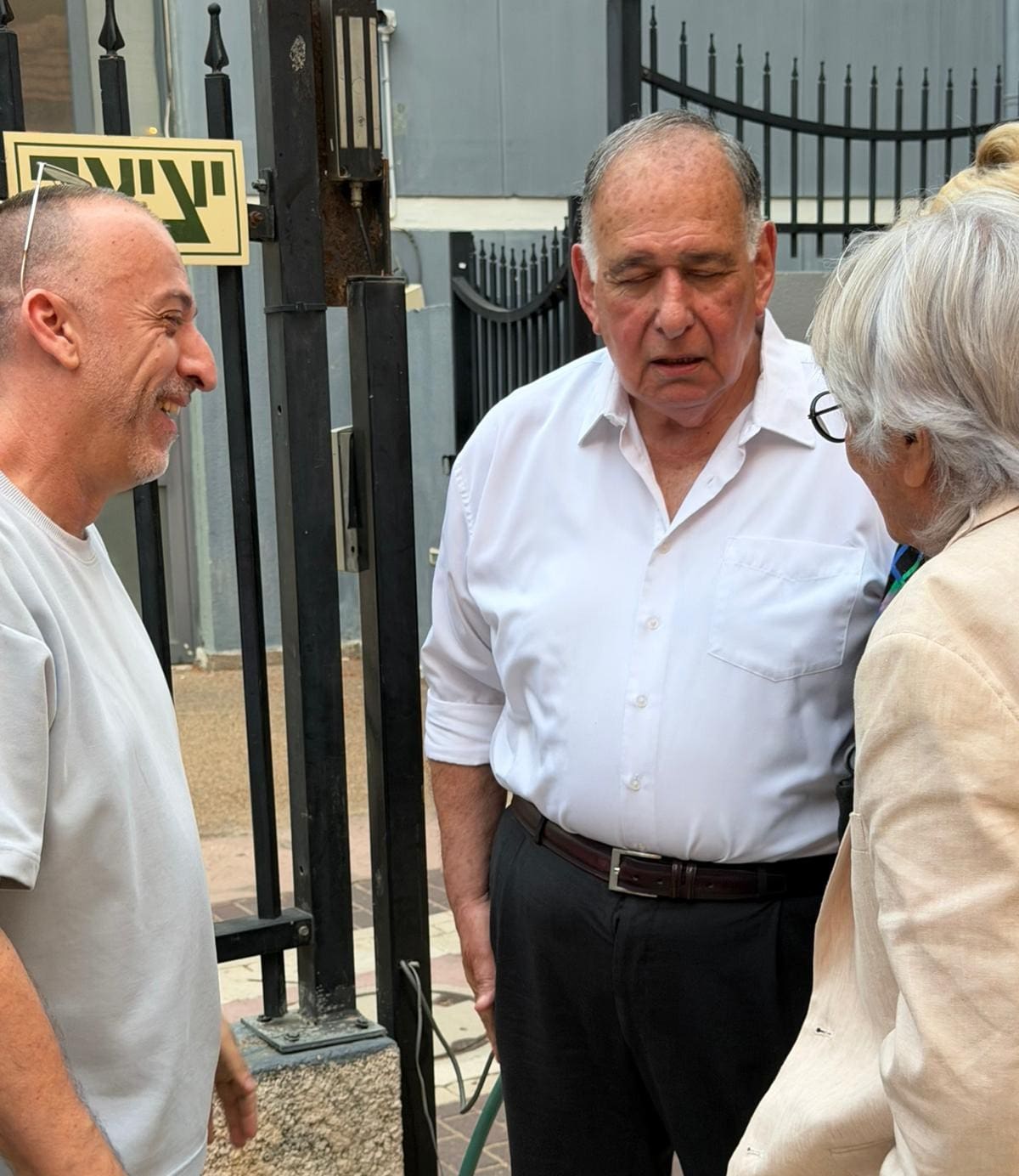 מימין לשמאל: חיים גרשון, יונה יהב, משה קפטן (צילום: אורי שרון)