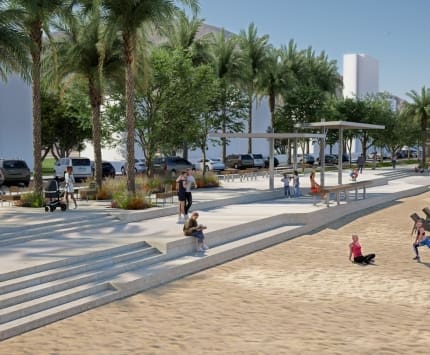 חיפה: עבודות חידוש ושדרוג טיילת רציף אהרון רוזנפלד יחלו ביום שלישי 30/6/26 (צילום: אב אדריכלות נוף)