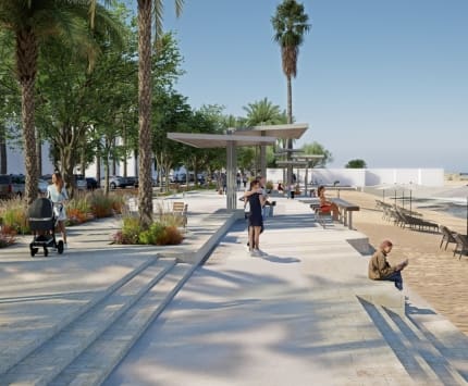 חיפה: עבודות חידוש ושדרוג טיילת רציף אהרון רוזנפלד יחלו ביום שלישי 30/6/26 (צילום: אב אדריכלות נוף)