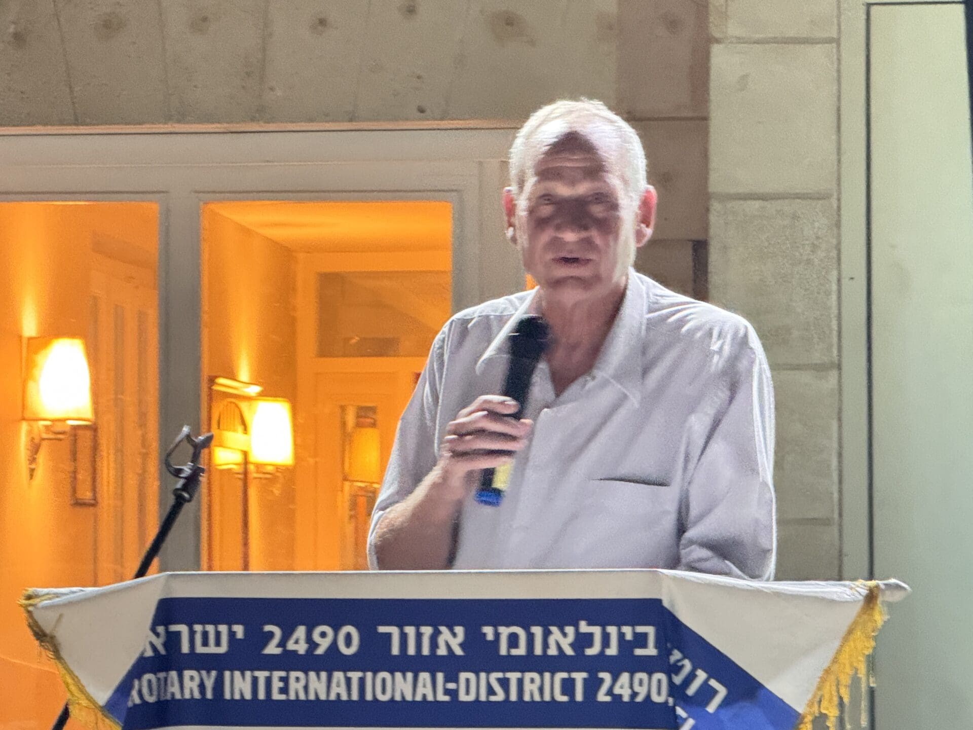 דורון ברנסון מזכיר מועדון רוטרי הוד הכרמל (צילום: ירון כרמי)