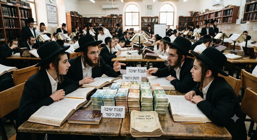עלות חוק יסוד התורה (צילום: יעקב רוב AI)
