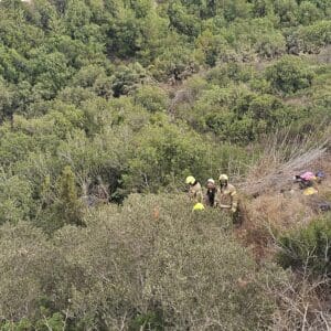 נהג חולץ לאחר שרכבו התדרדר לוואדי בפארק הכרמל – דוברות כבאות והצלה לישראל | מחוז חוף 7/7/26 (צילום: כבאות והצלה לישראל)