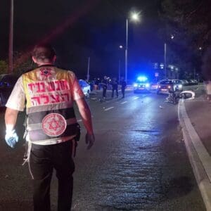 רוכב אופנוע נפצע קשה לאחר שהחליק ברחוב ליאון בלום בחיפה 8/7/26 (צילום: דוברות הצלה)