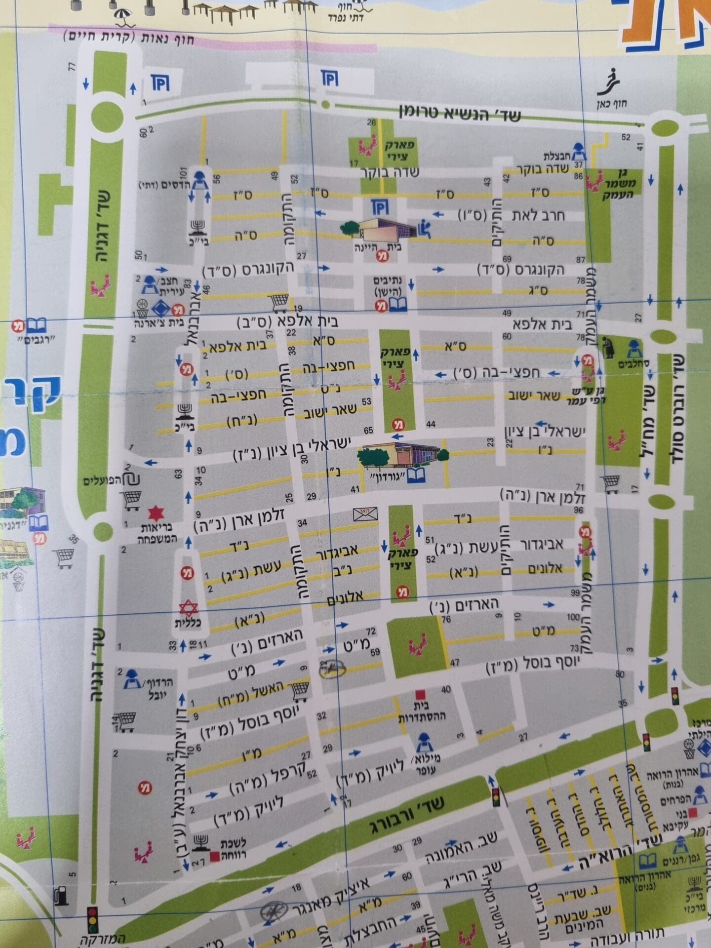 מפת ק. חיים מערבית (צילום: מוטי בליצבלאו)