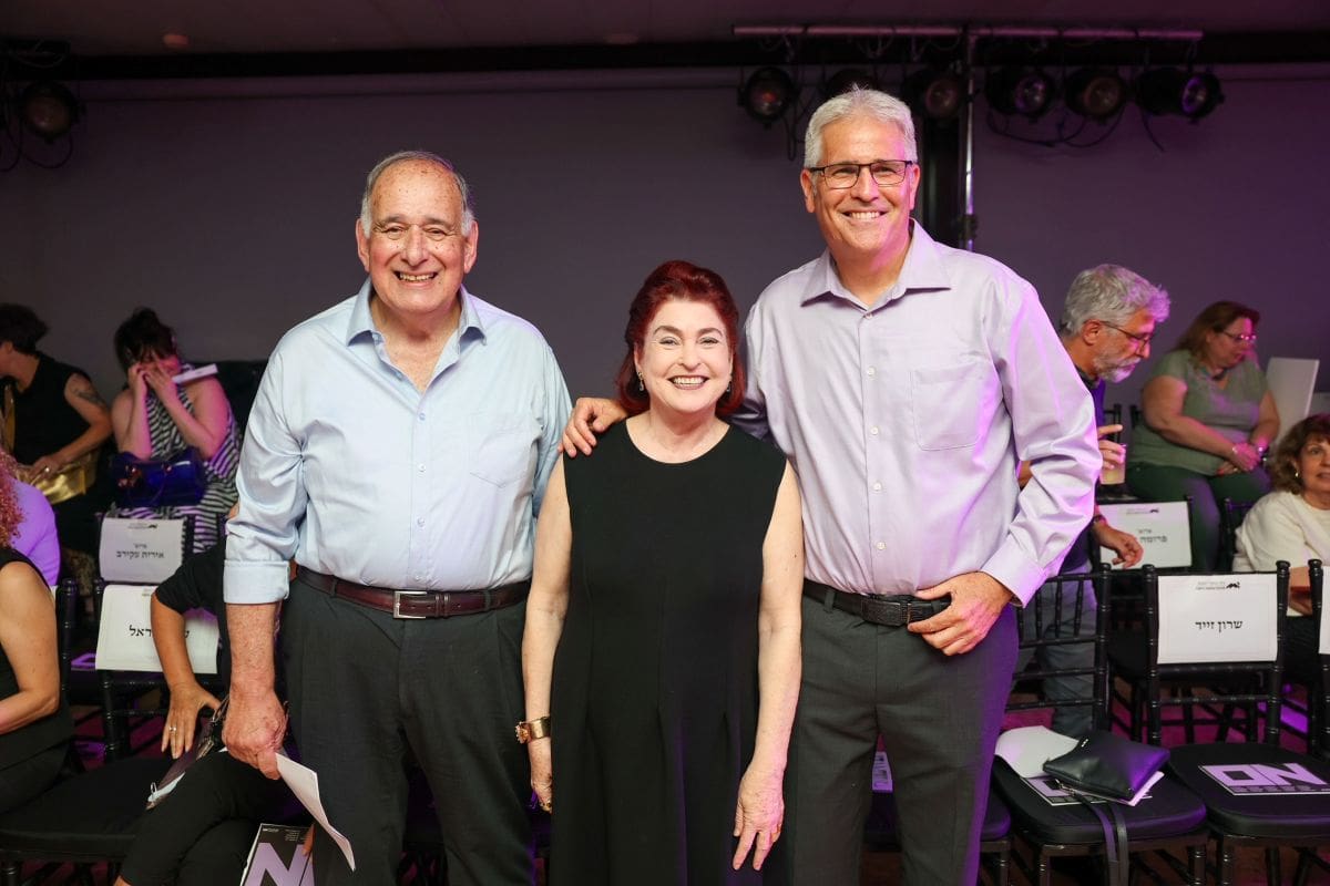ראש עיריית חיפה יונה יהב, פרופ' לאה פרץ ופרופ' גור אלרואי. צילום רועי חרמוני