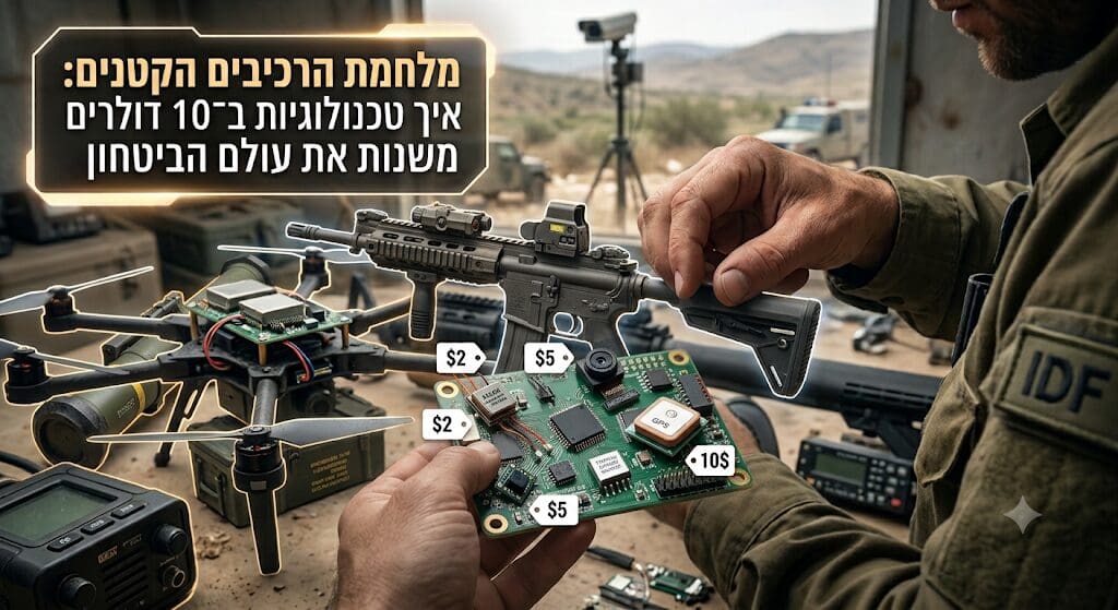 רכיבים זולים מחליפי נשק (צילום: יעקב רובChat GPT )