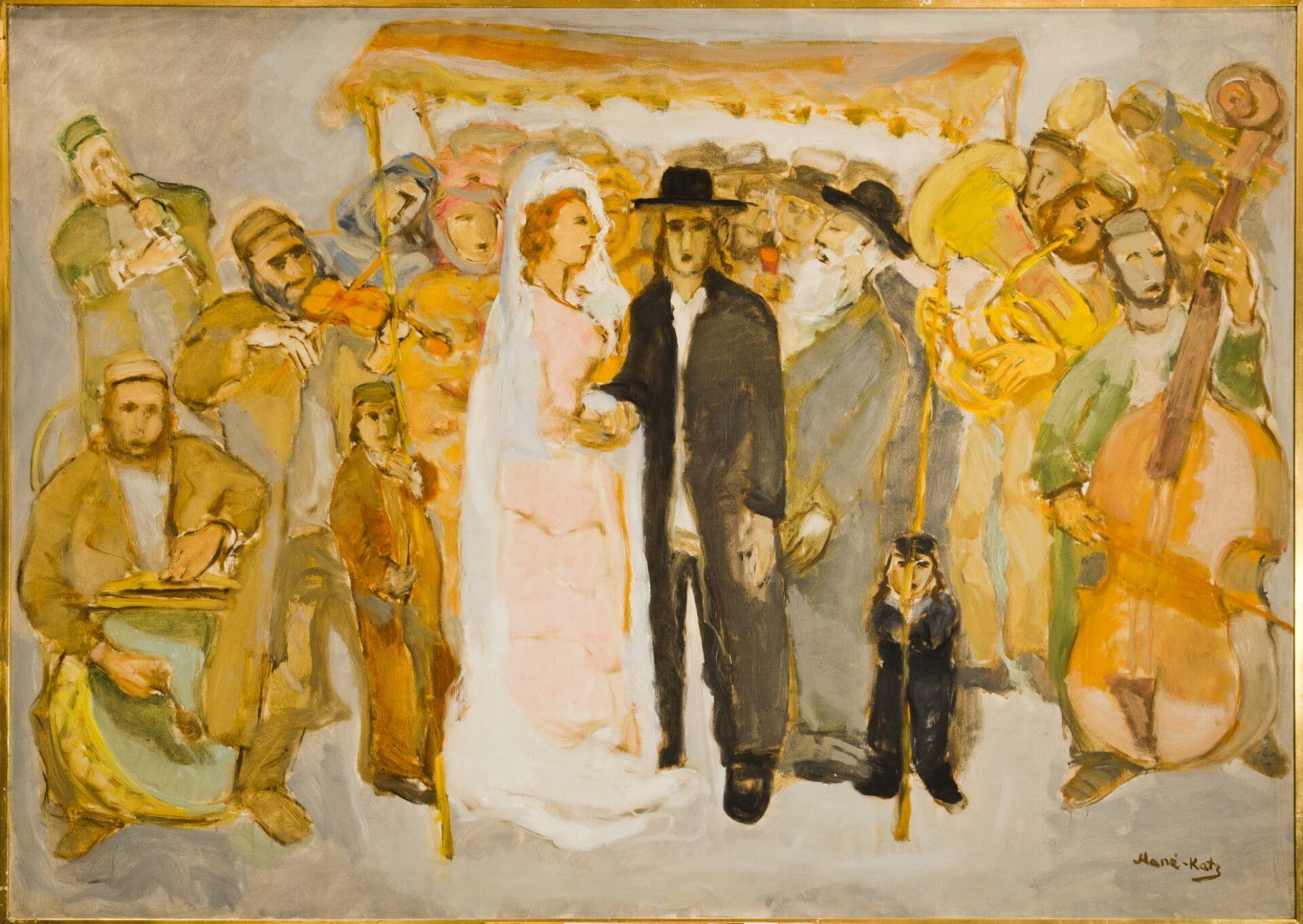 מאנה כץ, מתחת לחופה, 1956, (צילום מוזיאוני חיפה)