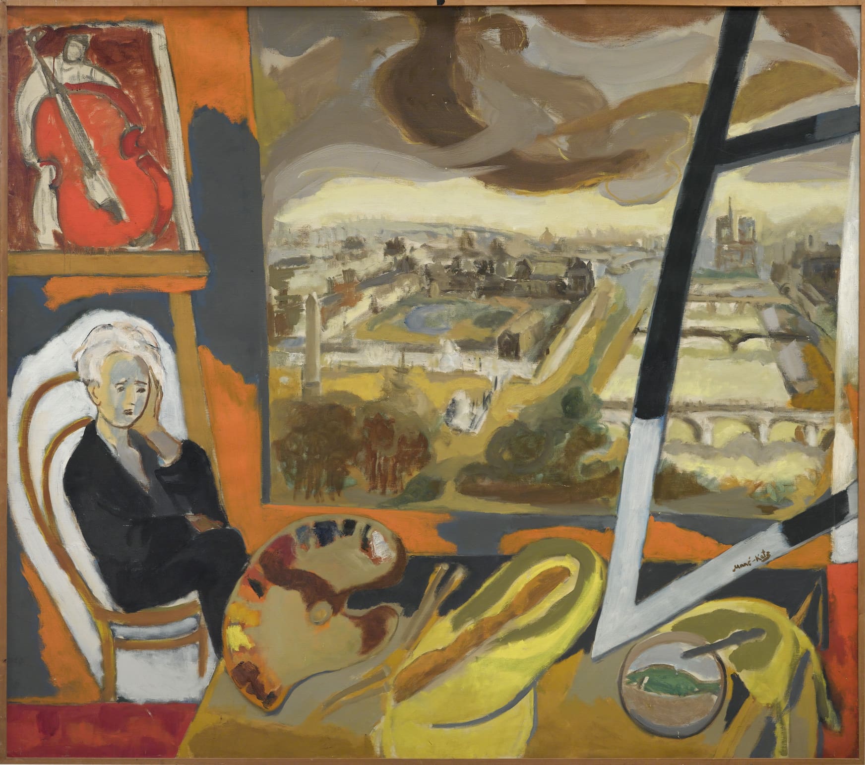 מאנה כץ, אדם בכרך, 1954, (צילום מוזיאוני חיפה)