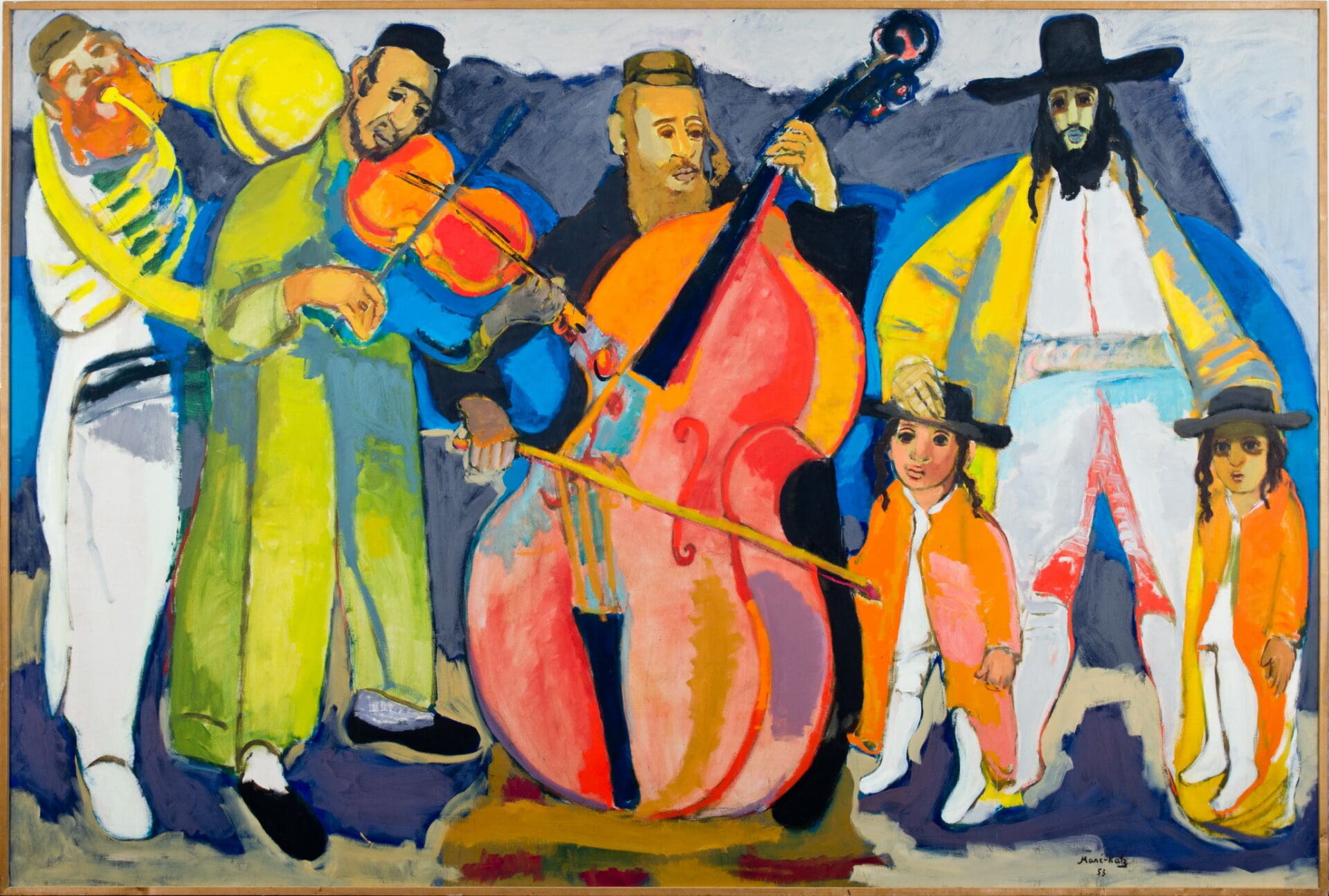 מאנה כץ, קבוצת כליזמרים, 1953, (צילום מוזיאוני חיפה)